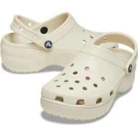 Crocs Classic platform clogs in bone at Crocs